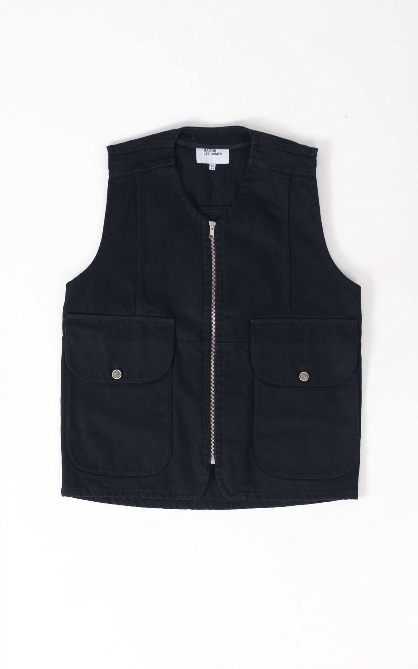 LE GILET DENIM NOIR