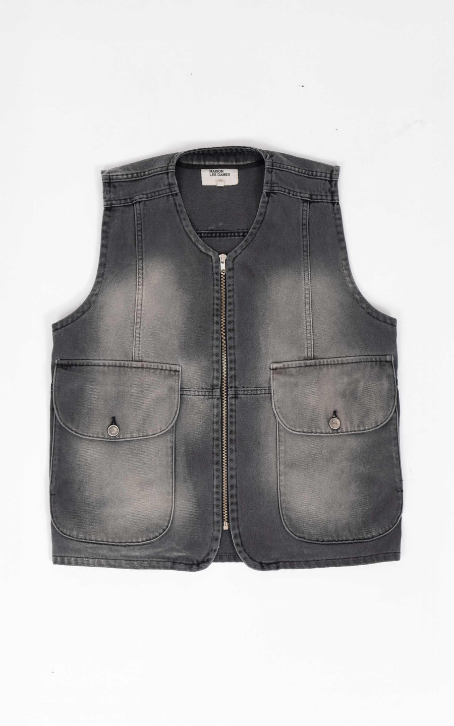LE GILET DENIM NOIR