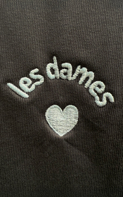 TEE SHIRT DAME DE COEUR VINTAGE BLACK