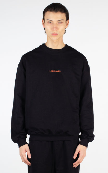 LE CREWNECK DAME DE COEUR NOIR