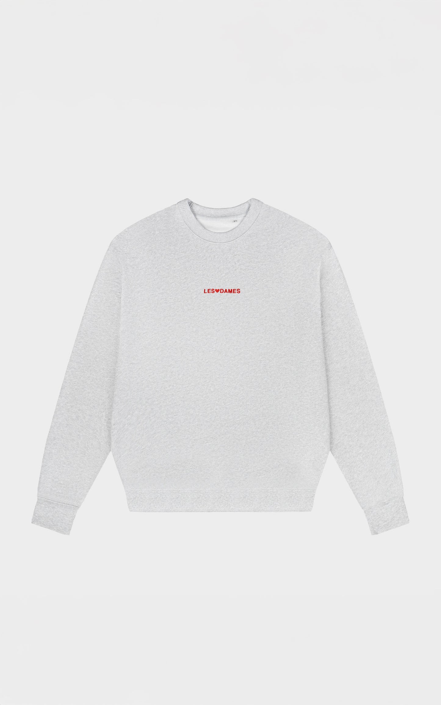 LE CREWNECK DAME DE COEUR GRIS