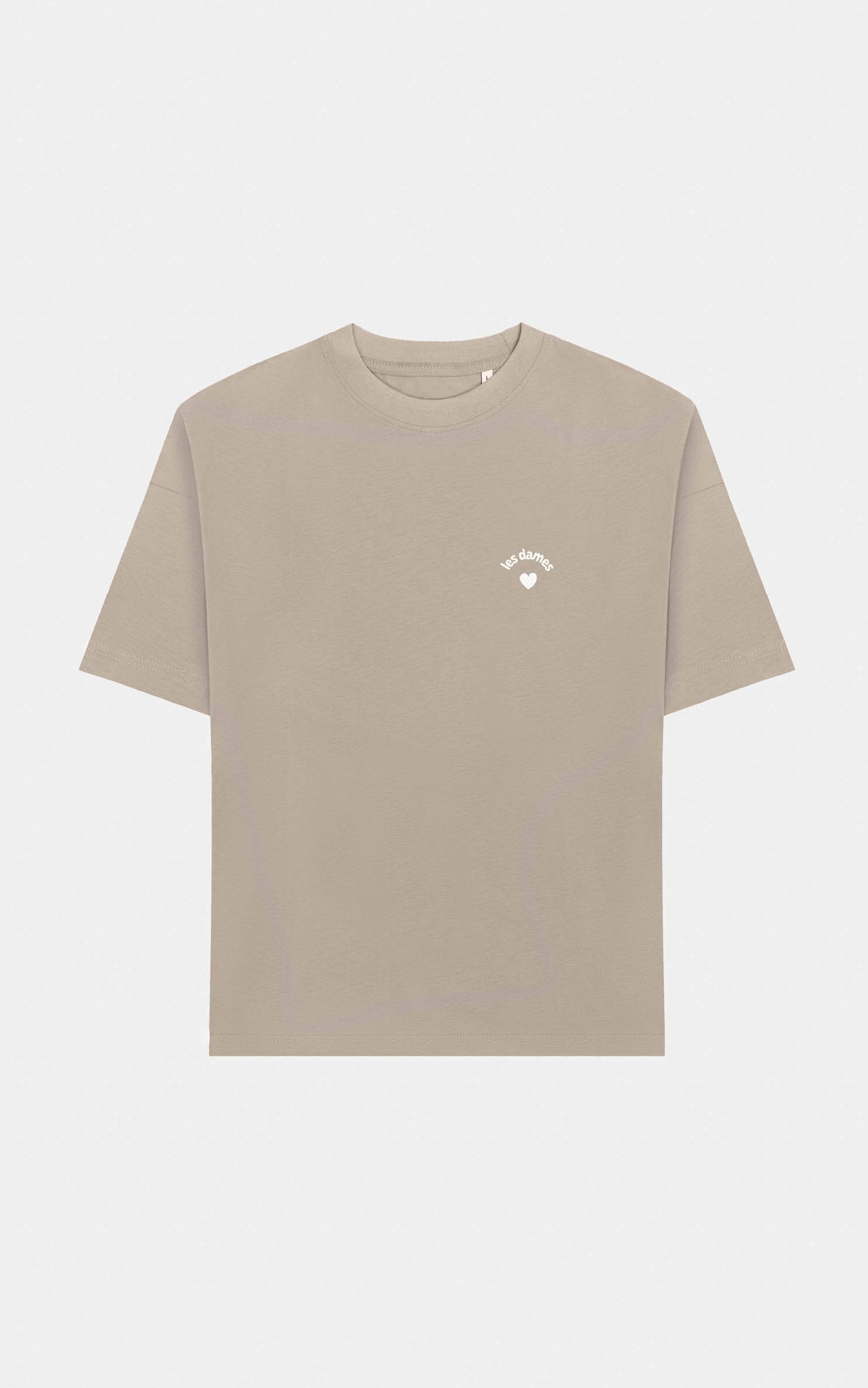 TEE SHIRT DAME DE COEUR TAUPE