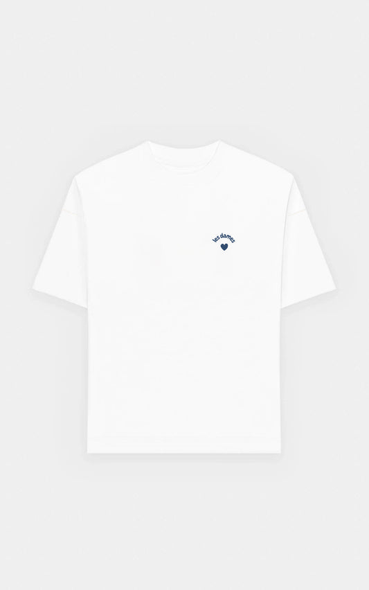 TEE SHIRT DAME DE COEUR BLANC